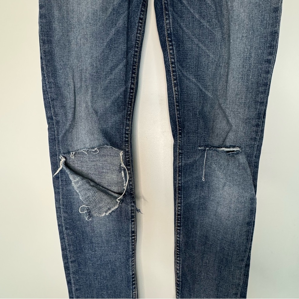 Size 28 Length 34 Nudie Jeans Women’s Faded Blue Denim Ripped Skinny Jeans - Picture 5 of 16